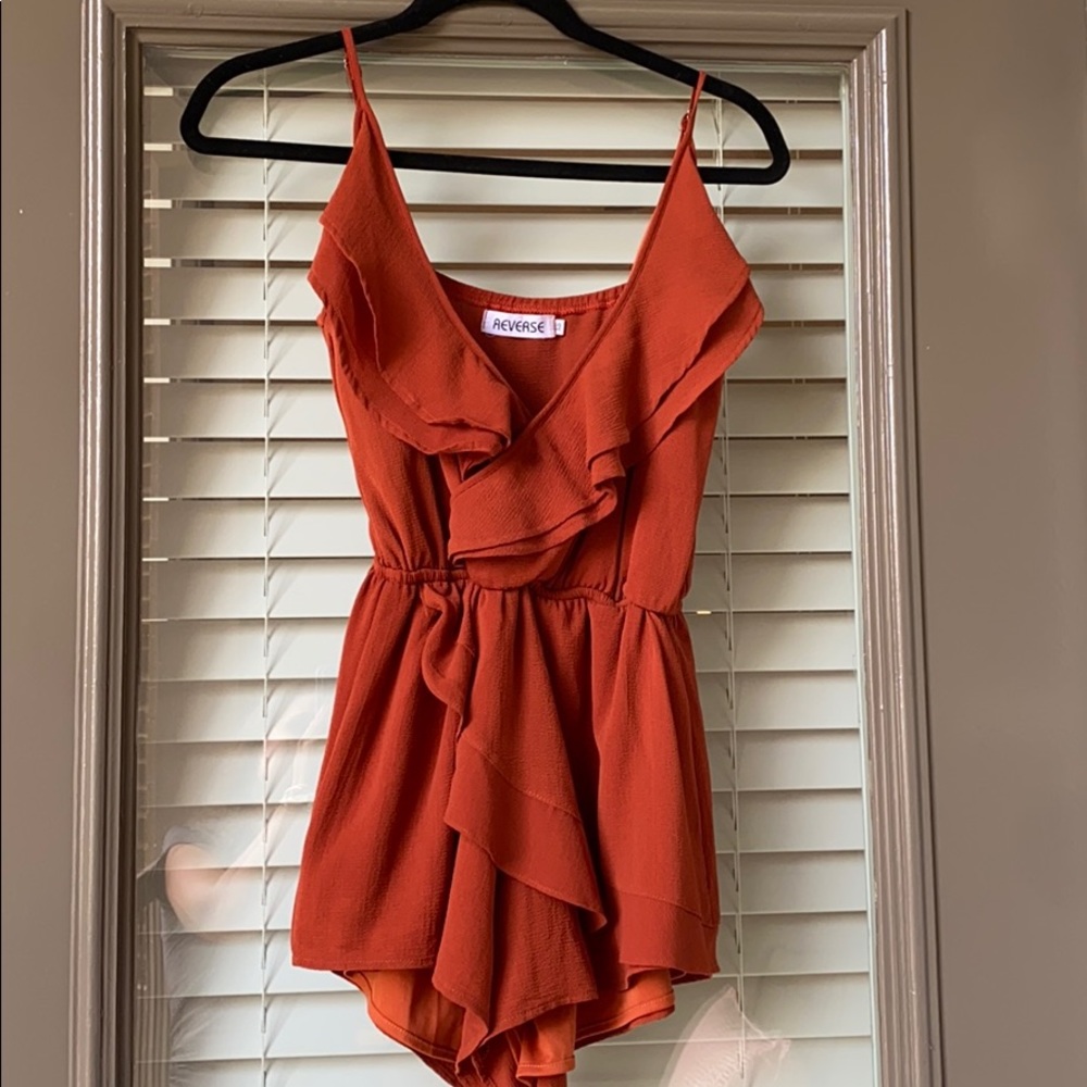 Princess Polly: orange ruffle romper